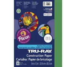 Pacon Construction Truray Paper – 9-inch x 12-inch – Assorted – 50 Sheets