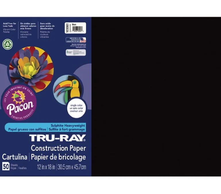 Pacon Construction Truray Paper – 9-inch x 12-inch – Blue – 50 Sheets