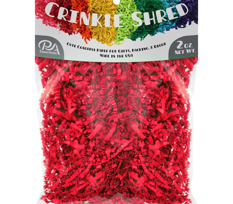 PA Essentials Crinkle Shred Bag – 2-ounce – Red