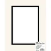 PA Framing Mat Board – Double 8-inch x 10-inch/5-inch x 7-inch – White Core Antique White/Black