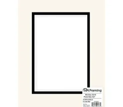 PA Framing Mat Board – Double 8-inch x 10-inch/5-inch x 7-inch – White Core Antique White/Black