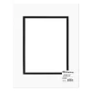 PA Framing Mat Board – Double 11-inch x 14-inch/8-inch x 10-inch – White Core White/Black