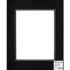 PA Framing Mat Board – Double 16-inch x 20-inch/11-inch x 14-inch – White Core Black/Black