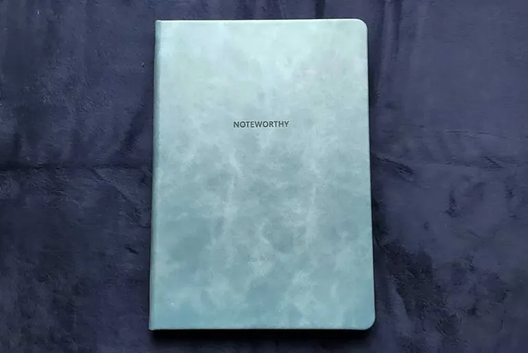 96-Page Blank Notebook – Blue Wave “Noteworthy”