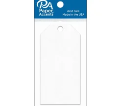 PA Paper Accent Craft Tags – 2-1/8-inch x 4-1/4-inch – 25 Piece – White
