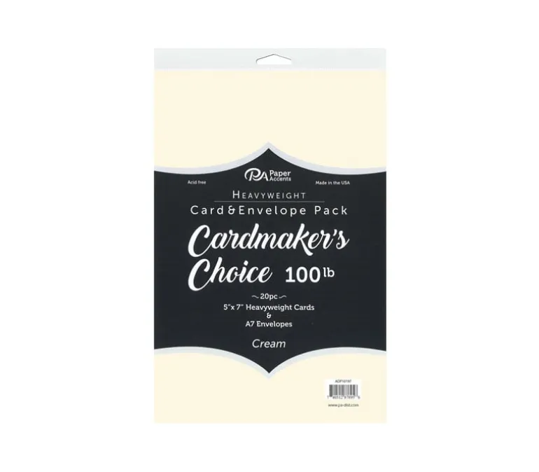 Paper Accent Cards and Envelopes – 5-inch x 7-inch – Cream – 20 Piece