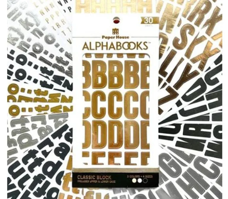 Paper House Alphabet Stickers – Alphabooks Classic Block