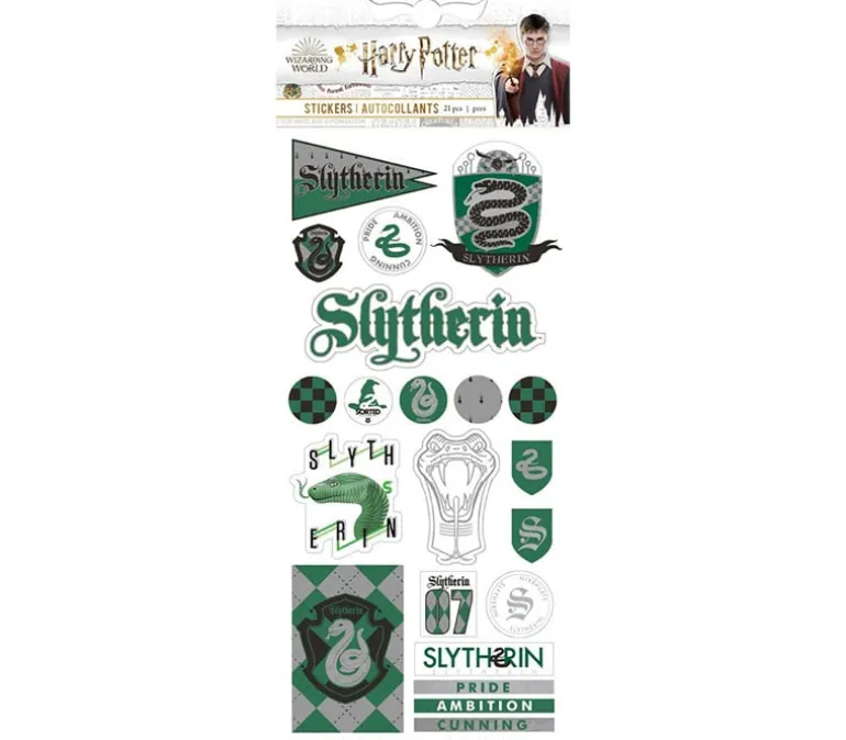 Paper House Enamel Stickers – Slytherin House