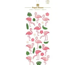 Paper House Faux Enamel Stickers – Flamingos
