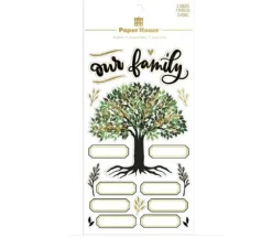 Paper House Scrapbook Stickers – Family Tree 3D