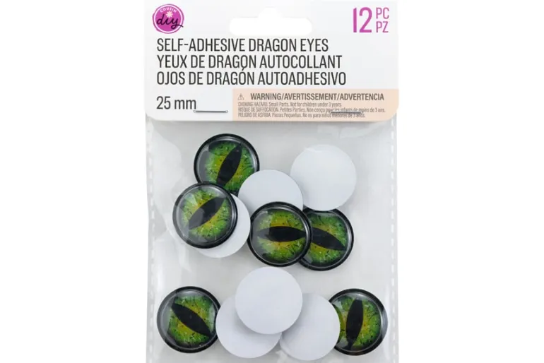 Paste-On Wiggle Eyes – 50mm – 4pc. – Black