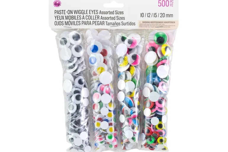 Paste-On Wiggle Eyes – 20mm – 35pc. – Black