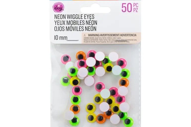 Paste-On Wiggle Eyes – 20mm – 35pc. – Black