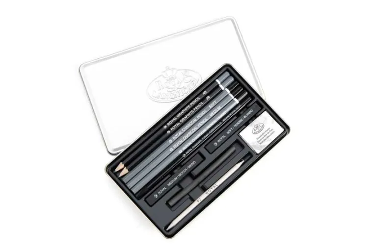 12pc. Charcoal Tin Set