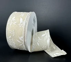 Peach Woven Vintage Velvet Ribbon – 3/8-inch
