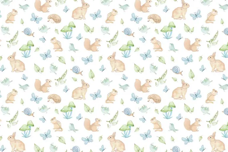 Peas in a Pod Flannel White Dots on Green