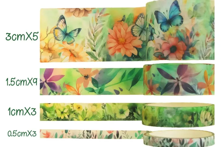 Pebbles Washi Tape – 8pc. – Cool Girl Gold Foil