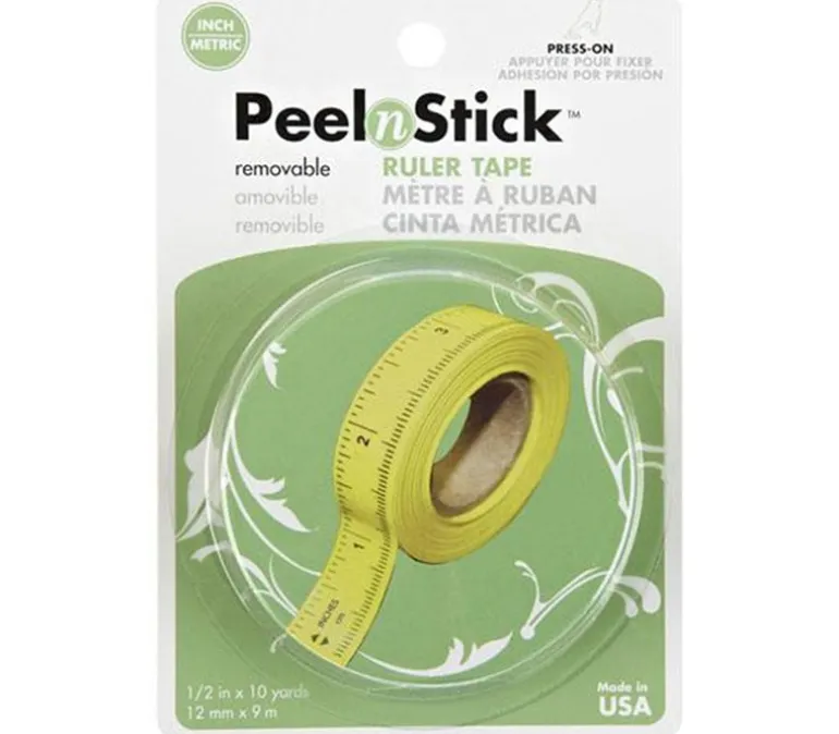 Peel N Stick Ruler Tape 1/2-inch x 10-yards. #3352