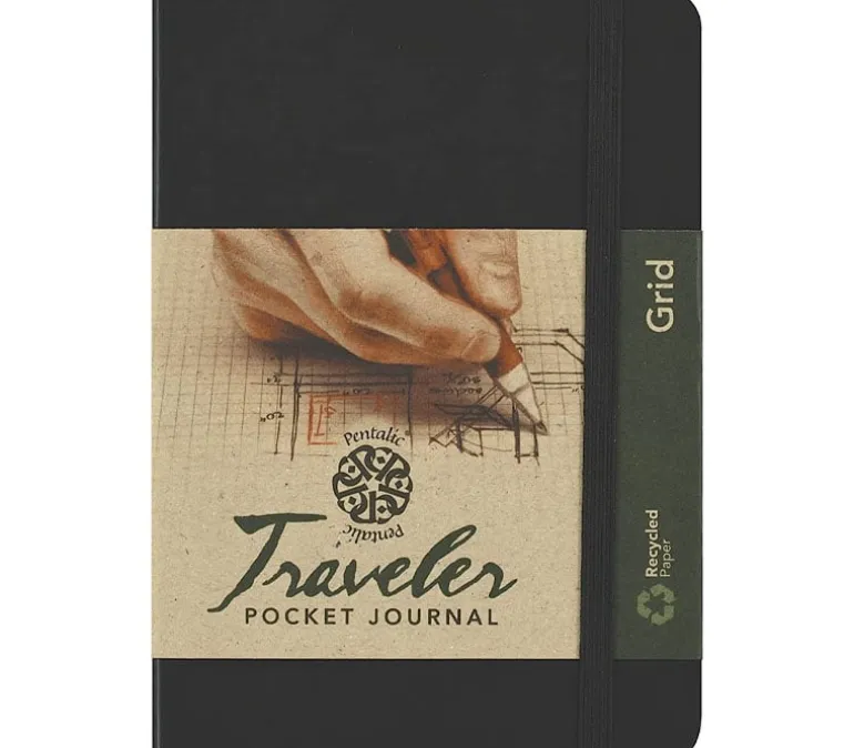 Pentalic Traveler’s Grid Sketch Book – 4-inch x 6-inch (view colors)