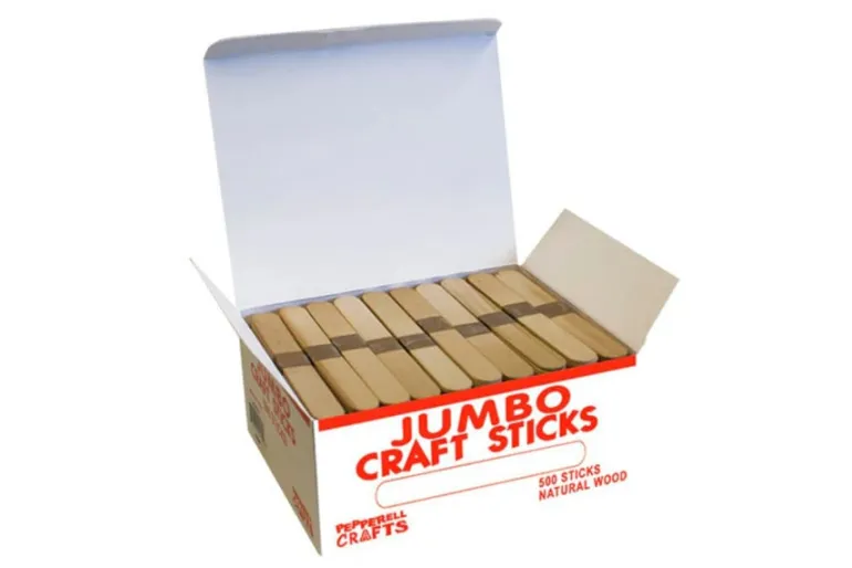 Pepperell Colorful Wooden Craft Sticks – 500 Piece Box