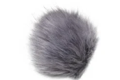 Pepperell Faux Fur Pom With Loop – Gray #FFPALL 043
