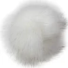 Pepperell Faux Fur Pom with Loop – White and Black