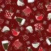 Perfect Brew Cups Tossed on Deep Red
