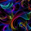 Petal Power Multicolor Neon Smoke on Black
