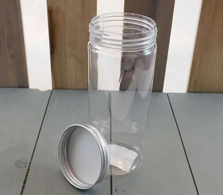 PET Can with Silver Lid – 2.5-inch round -6.5-inch tall