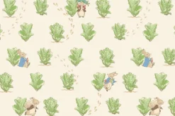 Peter Rabbit & Benjamin Bunny Lettuce Patch on Blue