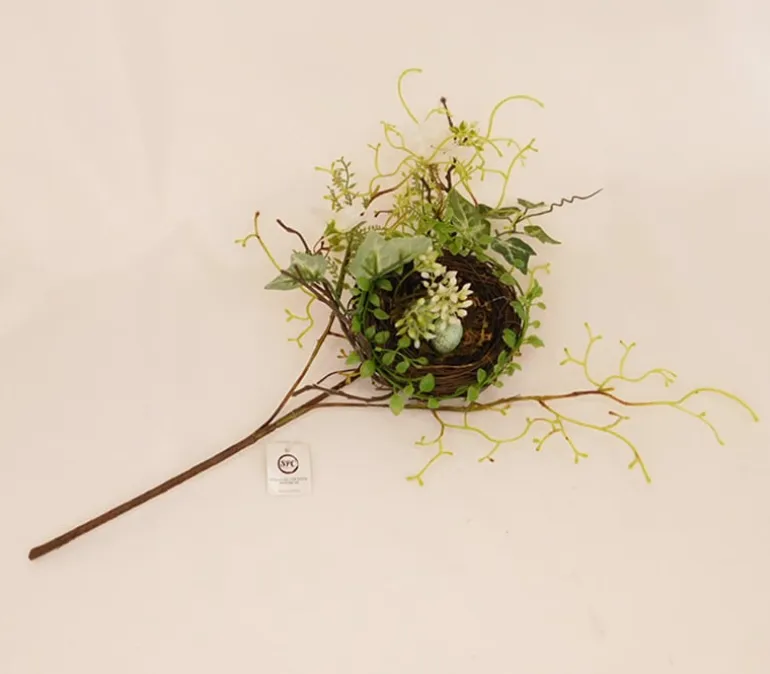 Pick – Birds Nest with Folilage – 17-inch