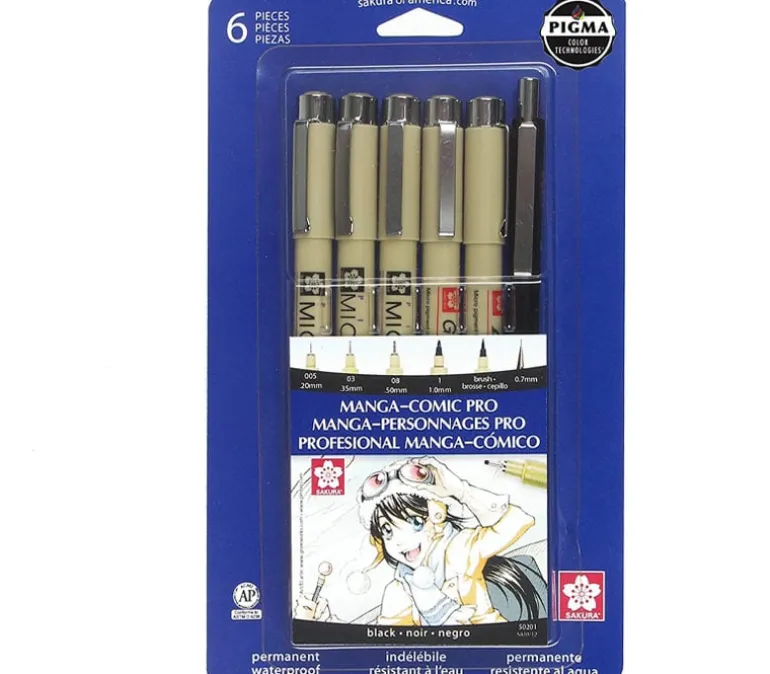 Pigma Manga-Comic Pro Drawing Set – 6 Piece