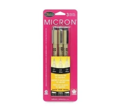 Pigma Micron Black Pen Set – 01, 03, 05 – 3 Piece
