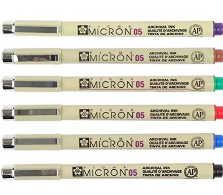 Pigma Micron Color Pen Set – 05 – 6 Piece
