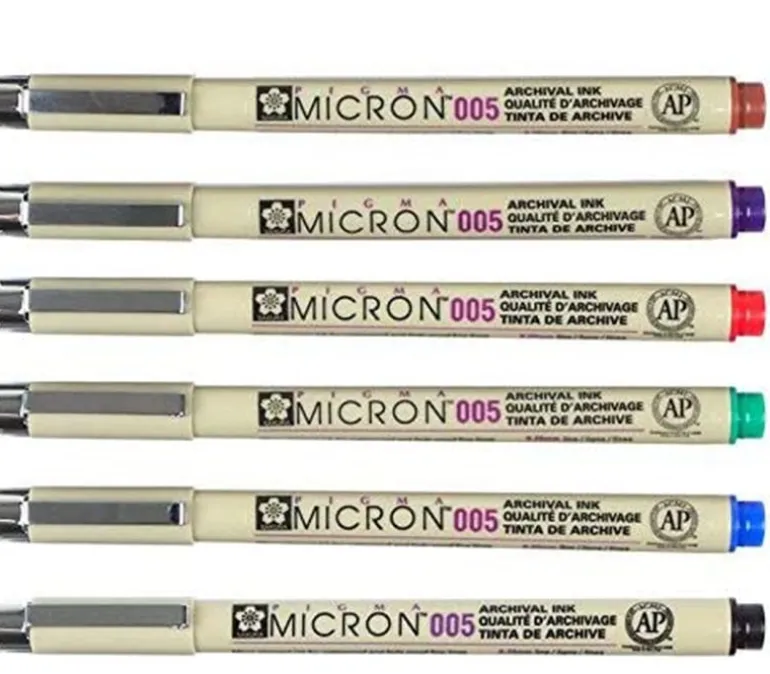 Pigma Micron Color Pen Set – 005 – 6 Piece