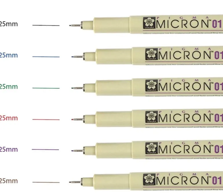 Pigma Micron Color Pen Set – 01 – 6 Piece