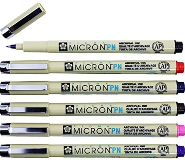 Pigma Micron Pen Assorted Plastic Nib Set – 6 Piece