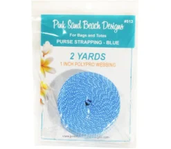 Pink Sands Black Polypro Webbing 1-inch by 2-yards