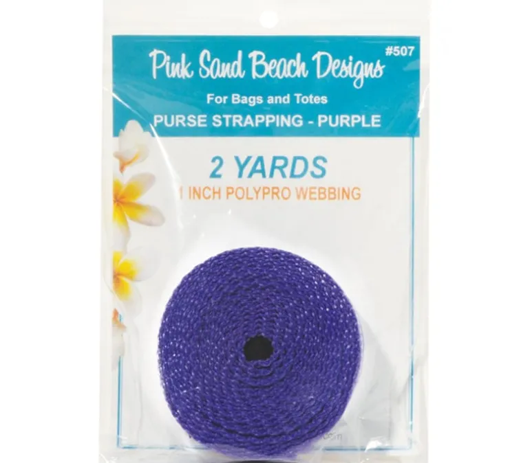 Pink Sands Black Polypro Webbing 1-inch by 2-yards