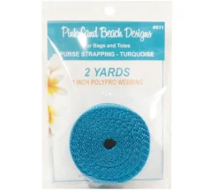 Pink Sands Ivory Polypro Webbing 1-inch by 2-yards
