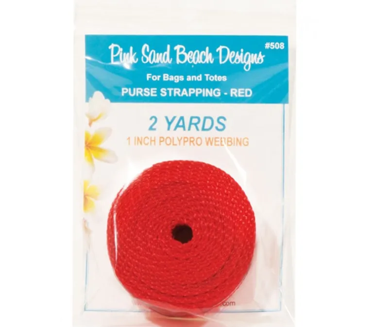 Pink Sands Ivory Polypro Webbing 1-inch by 2-yards