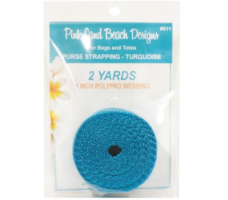 Pink Sands White Polypro Webbing 1-inch by 2-yards