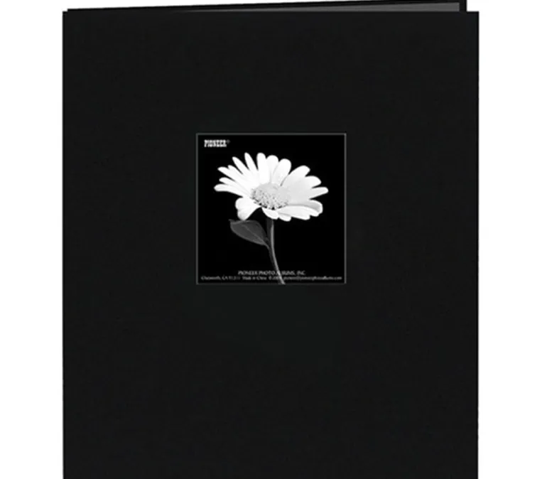 Pioneer Fabric Postbound Album – 8.5-inch x 11-inch – Deep Black