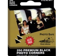 Pioneer Photo Mounting Squares – 250 Pack – Black