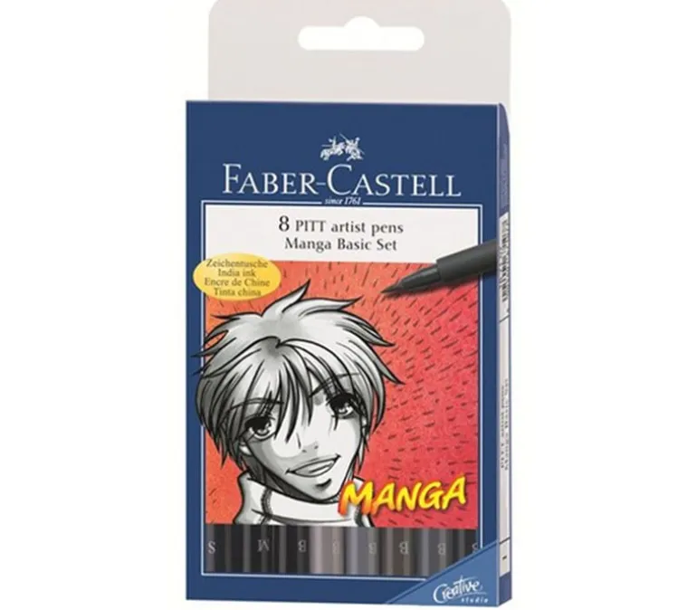 Pitt Artist Manga Pen Set – 8 Piece