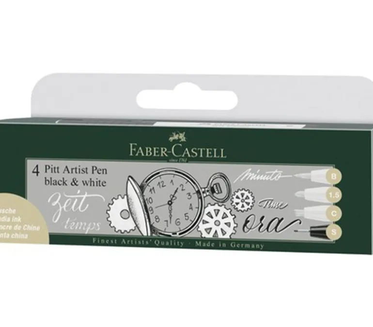 Pitt Artist Pen Set 4 Piece – Black and White