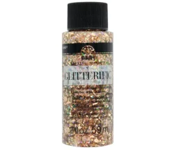 Plaid Folkart Glitterific Paint – 2-ounce – Rose Gold