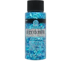 Plaid Folkart Glitterific Paint – 2-ounce – Aqua