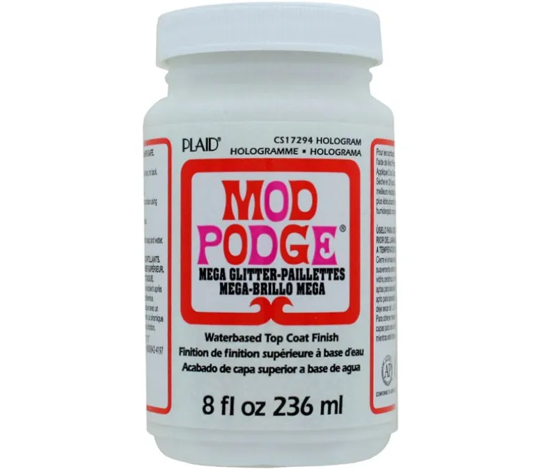 Plaid Mod Podge – 8-ounce – Mega Glitter Hologram
