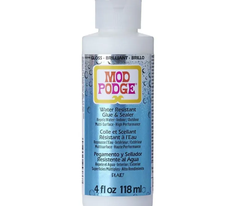 Plaid Mod Podge Water Resistant Gloss Glue and Sealer – 4-ounce